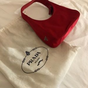 SOLD Authentic Vintage Red Prada Hobo Bag